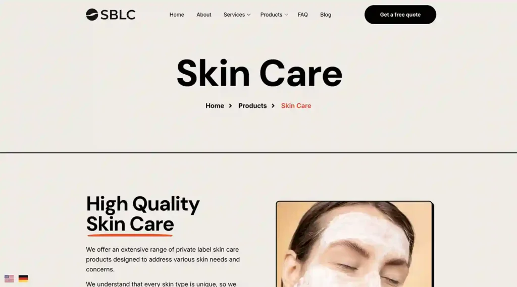 Cosméticos SBLC-Top 25 Fabricantes de cuidado de piel de etiqueta privada