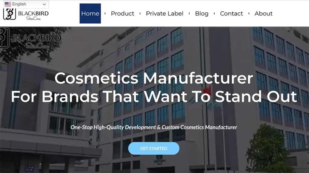Cuidados com a pele Blackbird-TOP 8 Fabricantes contratados de cosméticos na China